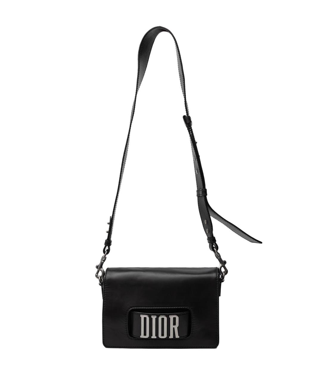 CHRISTIAN DIOR Черная кожаная сумка тоут, фото 2