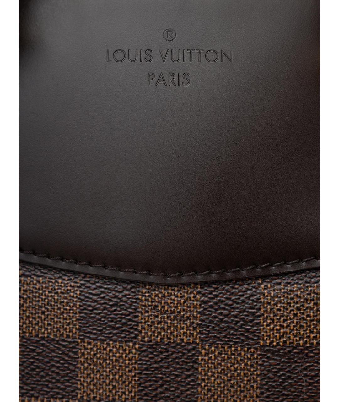LOUIS VUITTON Коричневая кожаная сумка тоут, фото 5