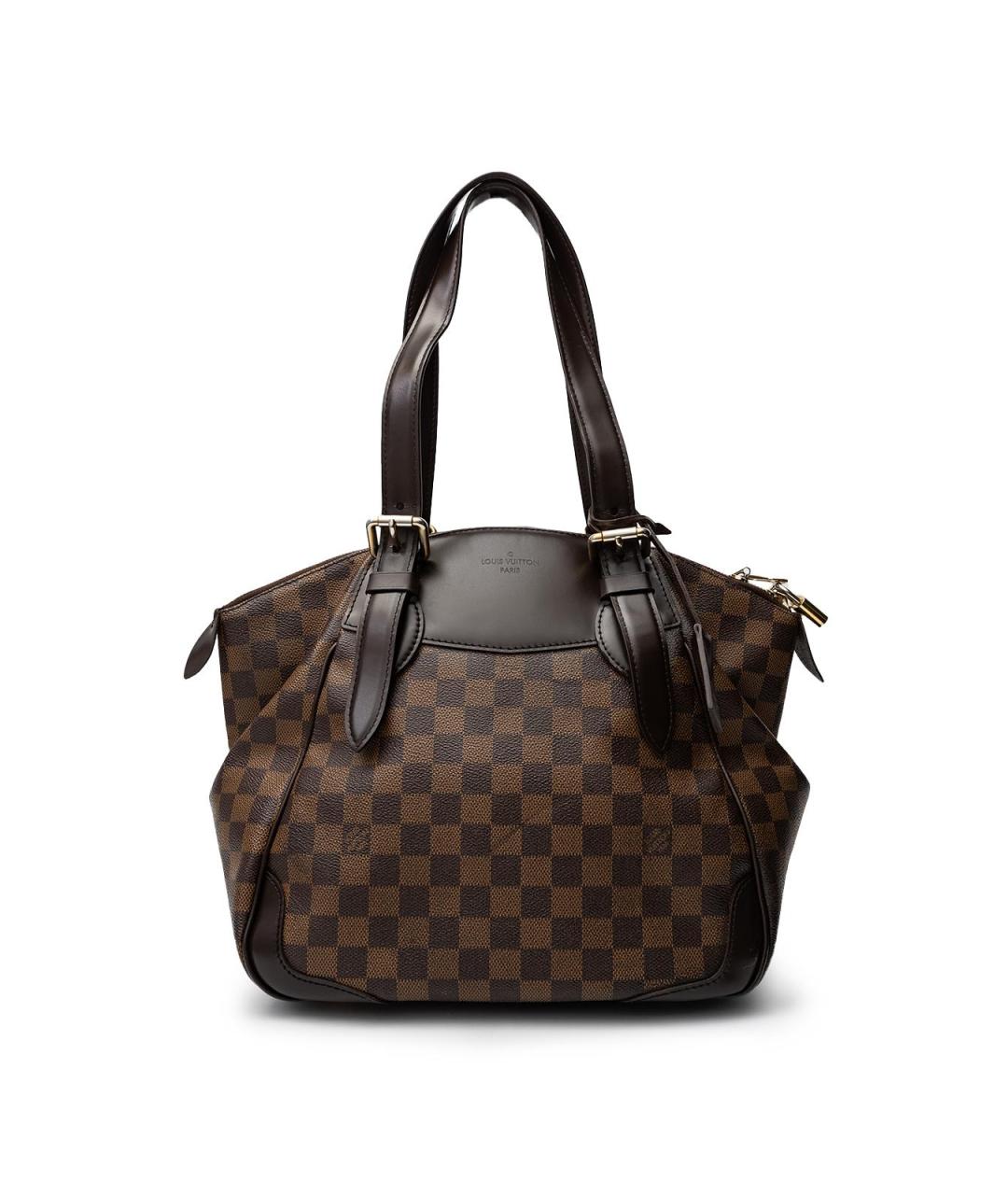LOUIS VUITTON Коричневая кожаная сумка тоут, фото 2