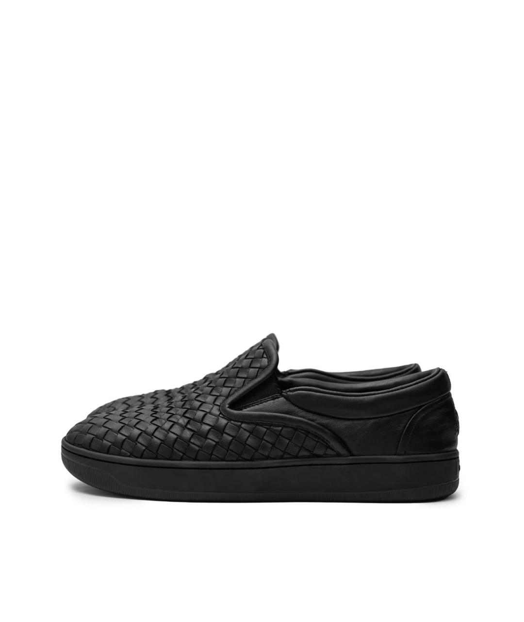 BOTTEGA VENETA Черные кожаные слипоны, фото 5