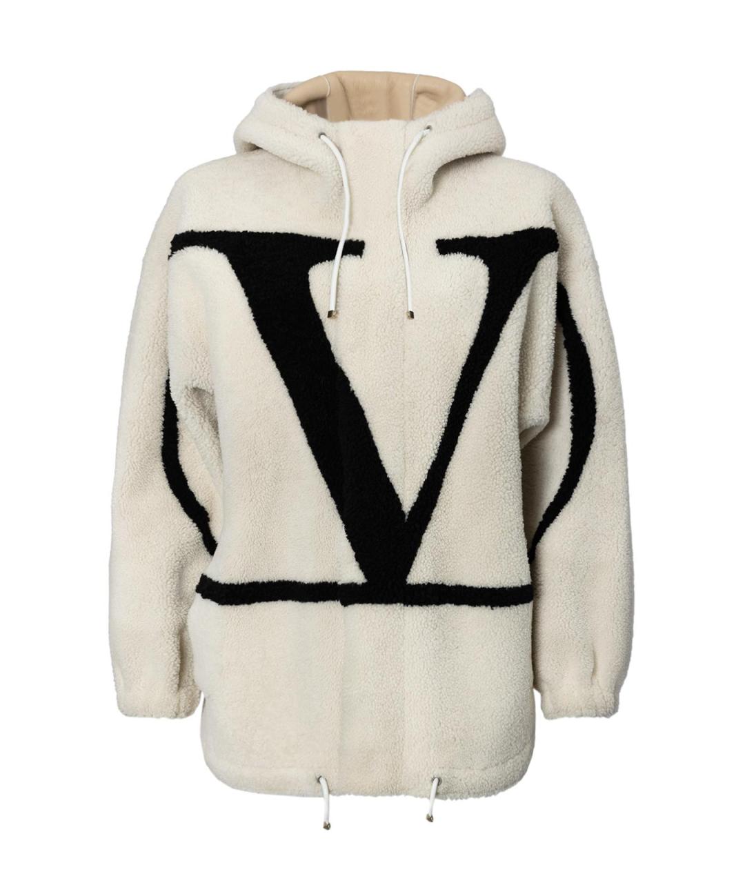 VALENTINO Бежевая шерстяная шуба, фото 2