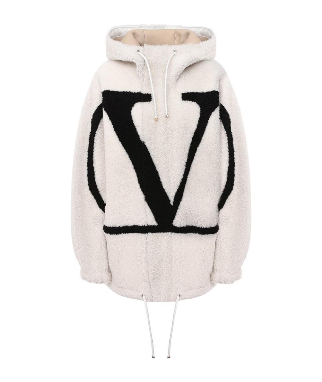 VALENTINO Бежевая шерстяная шуба, фото 1
