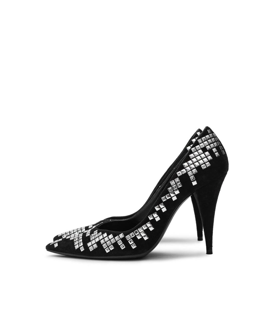 SAINT LAURENT Черные замшевые туфли, фото 2