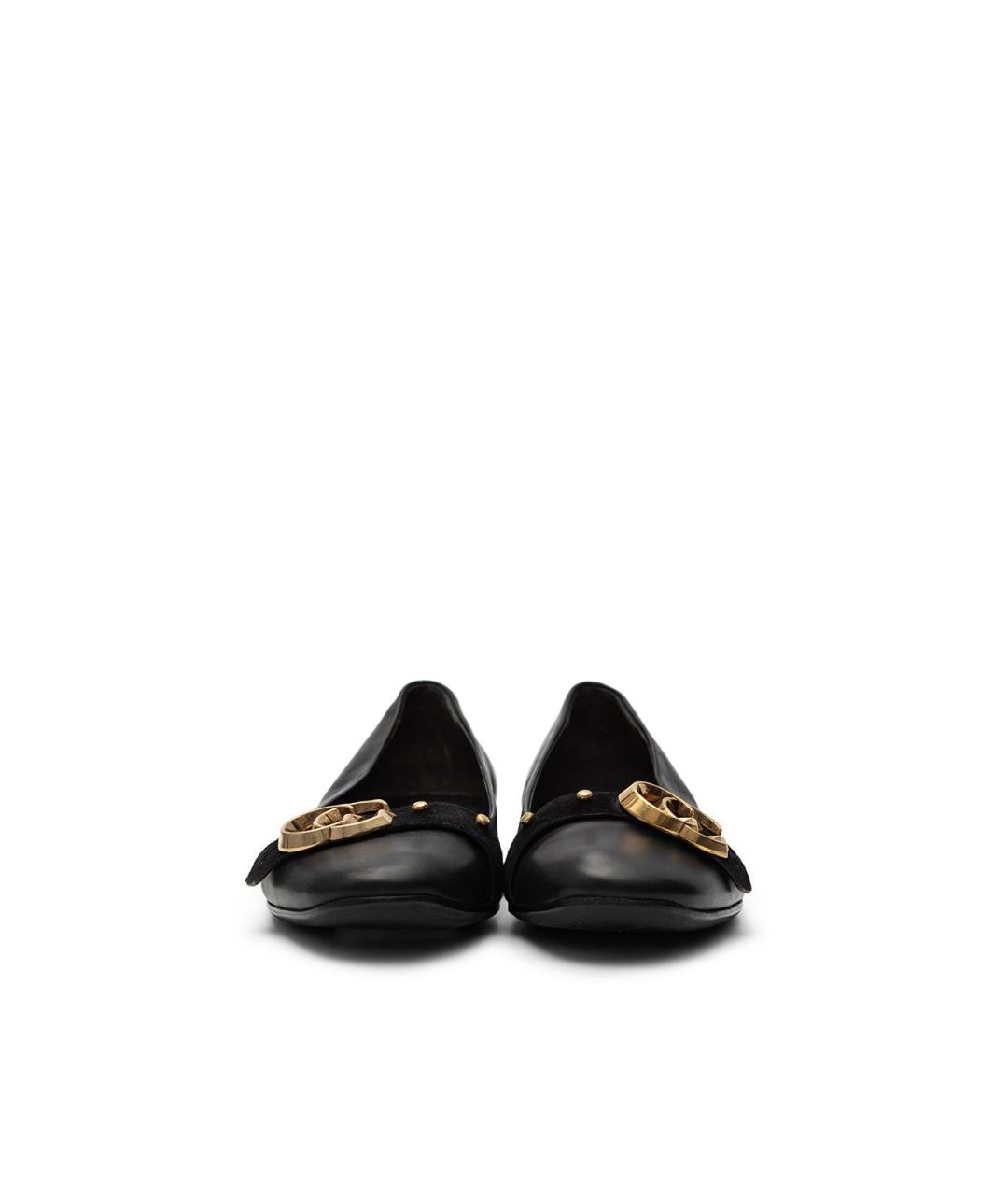 GUCCI Черные кожаные балетки, фото 4