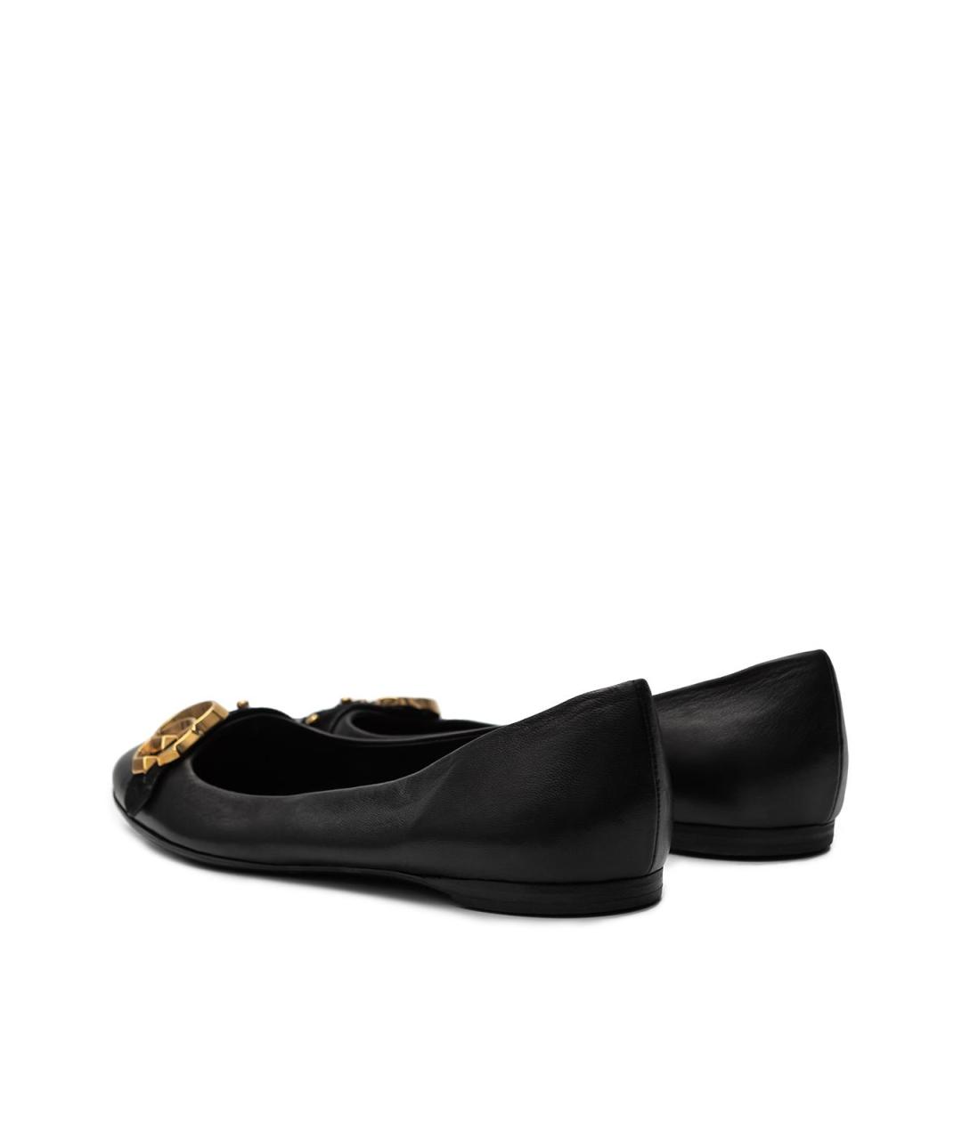 GUCCI Черные кожаные балетки, фото 3