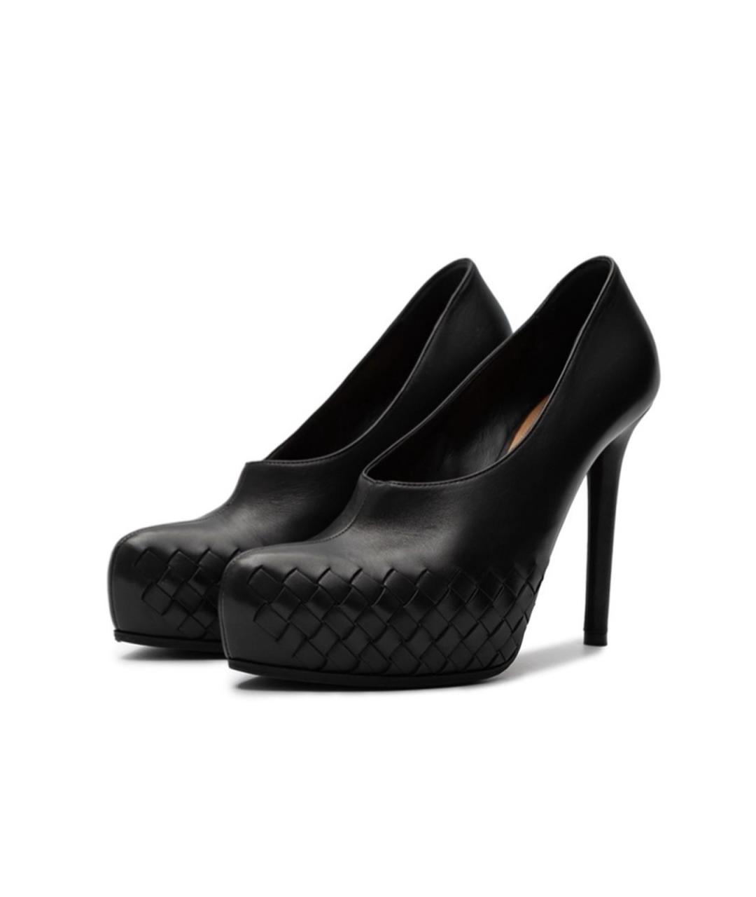 BOTTEGA VENETA Черные кожаные туфли, фото 2
