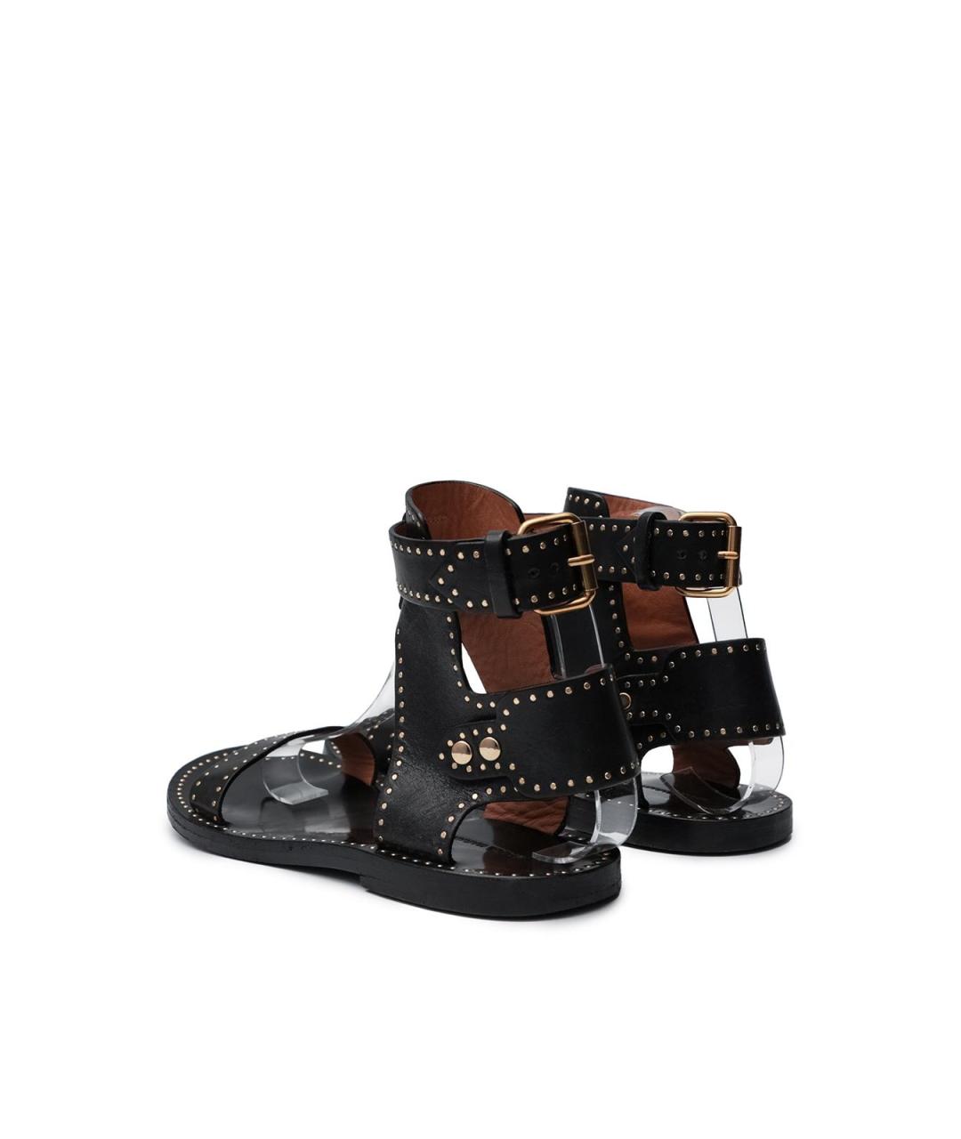 ISABEL MARANT Черные кожаные сандалии, фото 3
