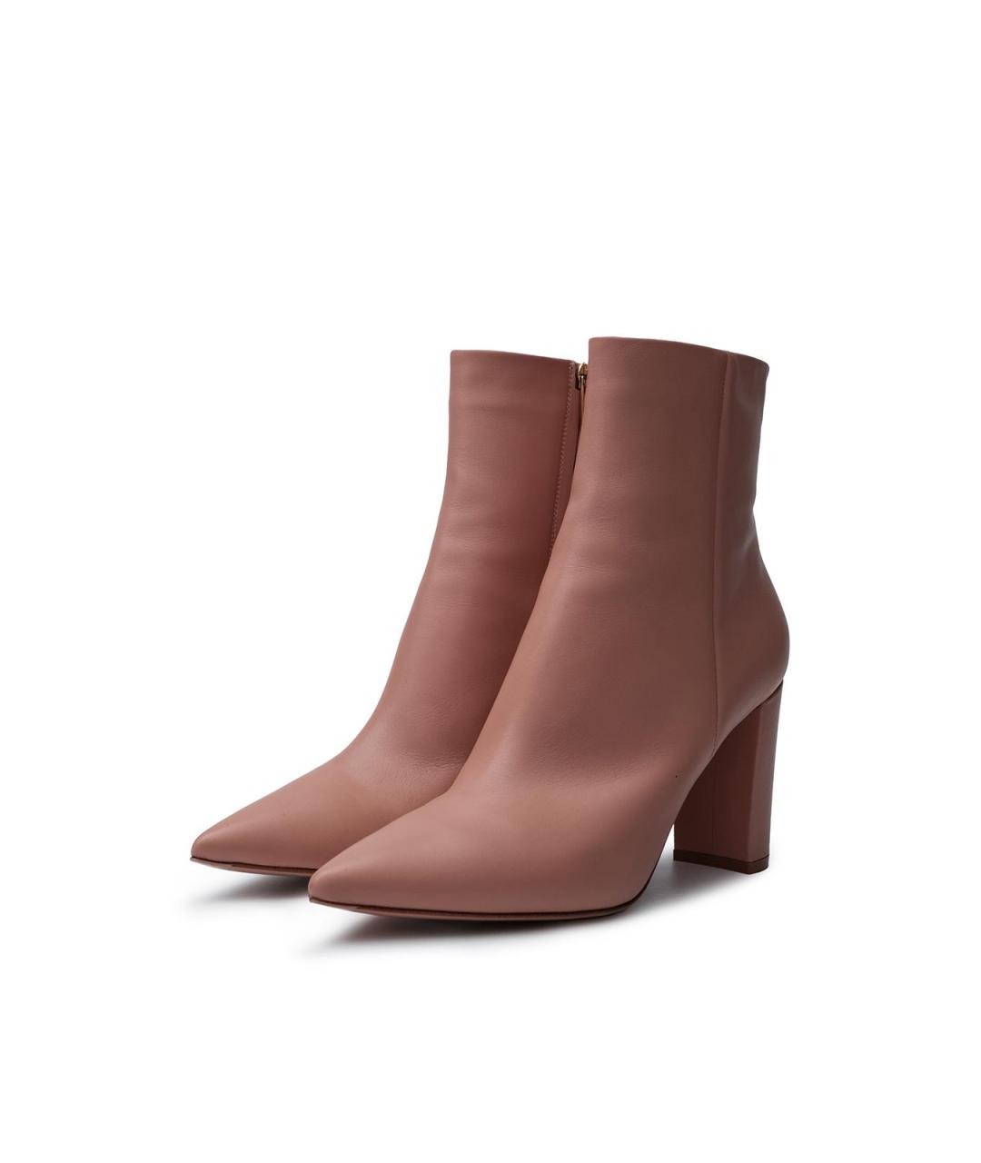 GIANVITO ROSSI Бежевые кожаные ботильоны, фото 5