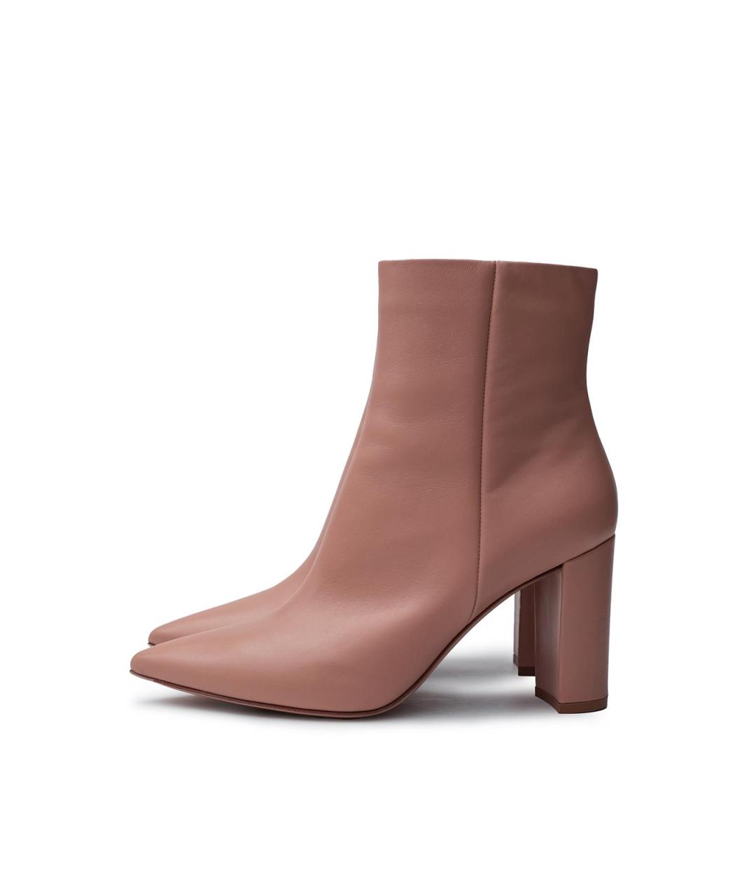 GIANVITO ROSSI Бежевые кожаные ботильоны, фото 2
