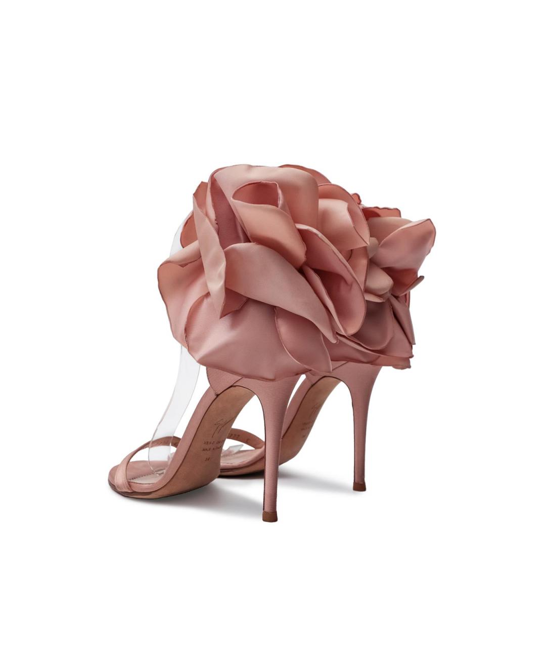 GIUSEPPE ZANOTTI DESIGN Бежевые текстильные босоножки, фото 3
