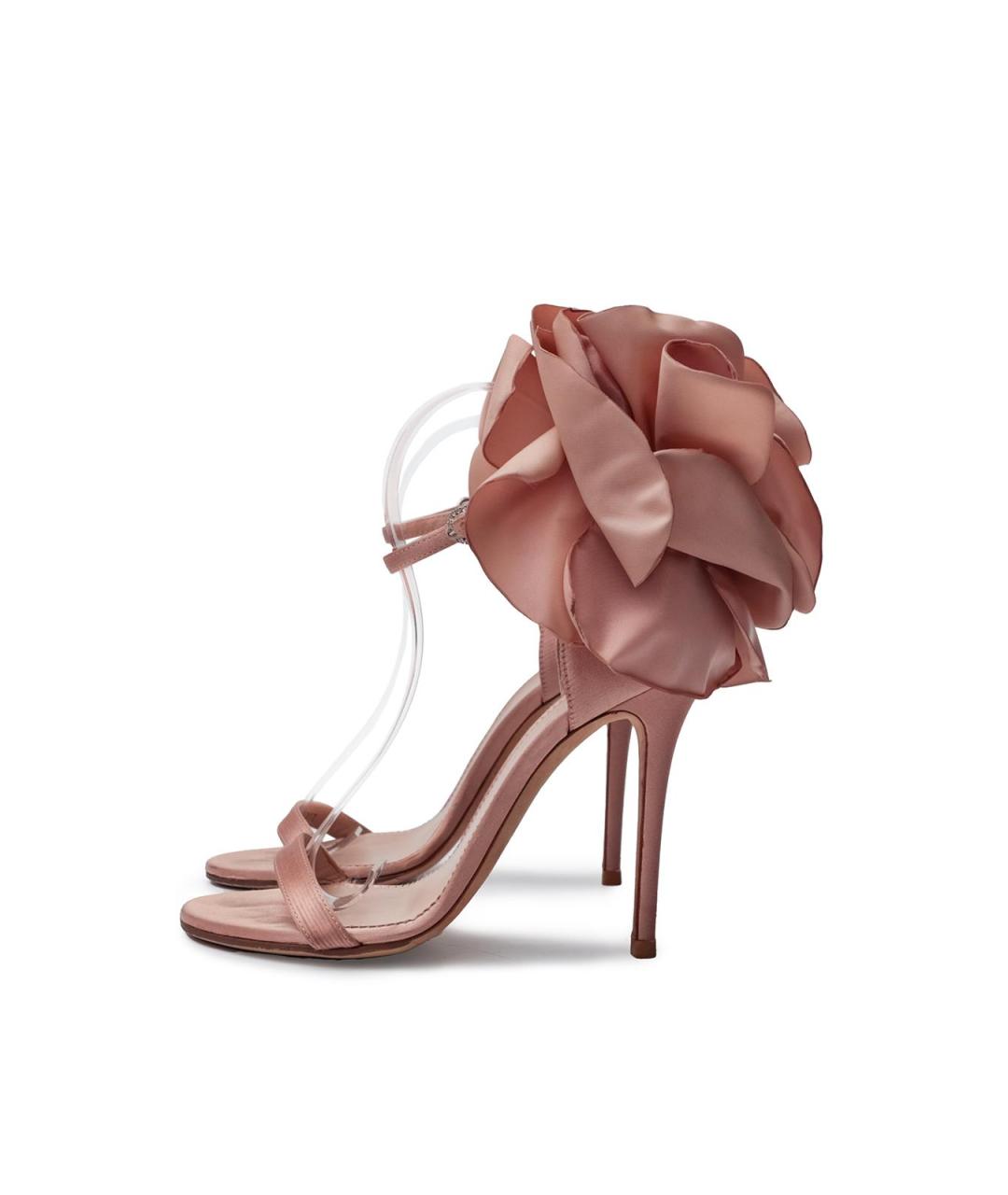 GIUSEPPE ZANOTTI DESIGN Бежевые текстильные босоножки, фото 5