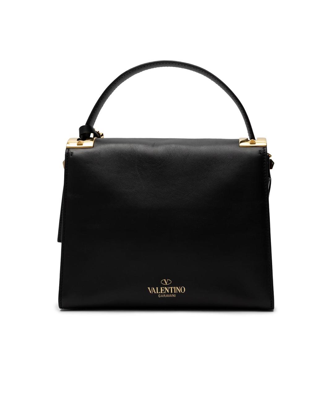 VALENTINO Черная кожаная сумка тоут, фото 4