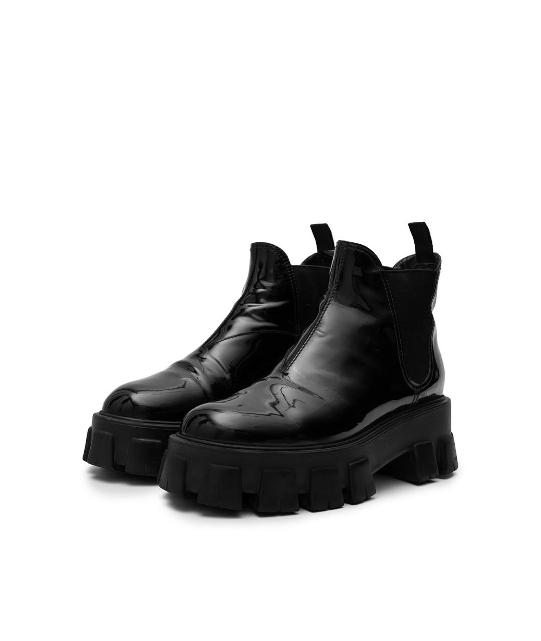 PRADA Черные ботинки из лакированной кожи, фото 2