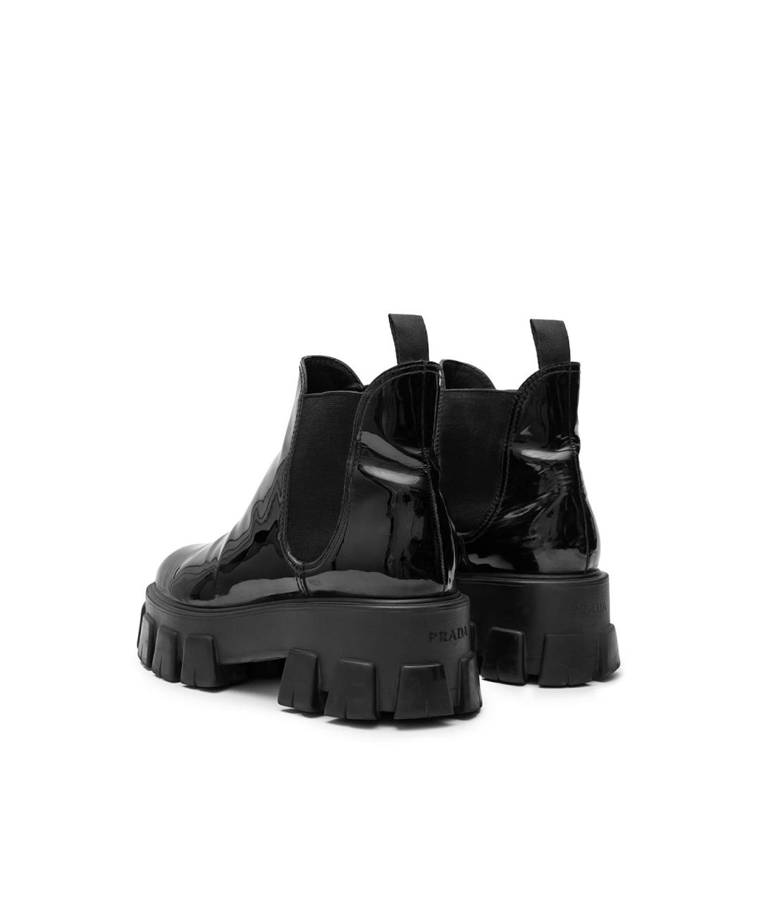 PRADA Черные ботинки из лакированной кожи, фото 3