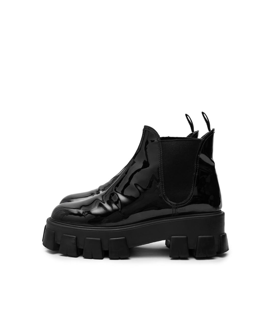PRADA Черные ботинки из лакированной кожи, фото 5