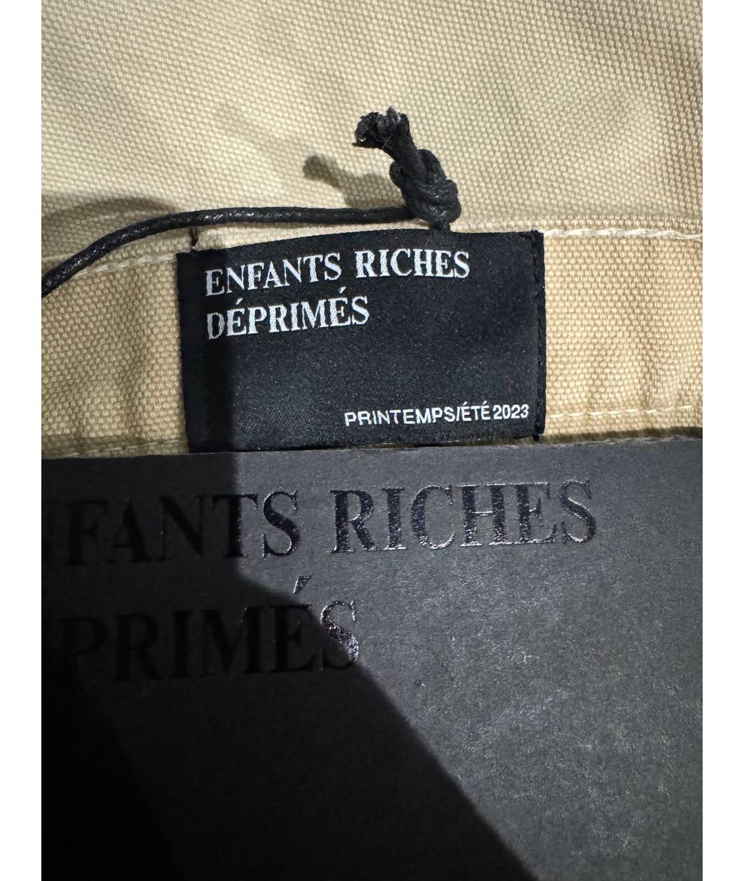 Enfants Riches Déprimés Бежевые хлопковые прямые джинсы, фото 7