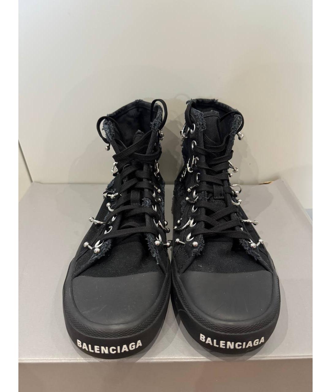 BALENCIAGA Черные высокие кроссовки / кеды, фото 4