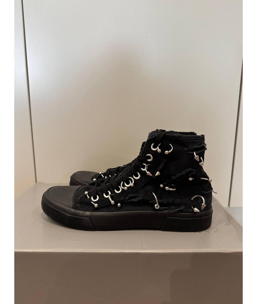 BALENCIAGA Черные высокие кроссовки / кеды, фото 3