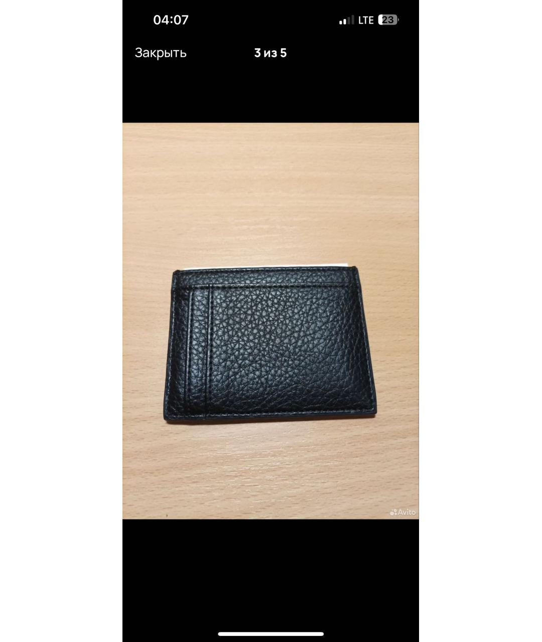 ARMANI EXCHANGE Черный кардхолдер из искусственной кожи, фото 2