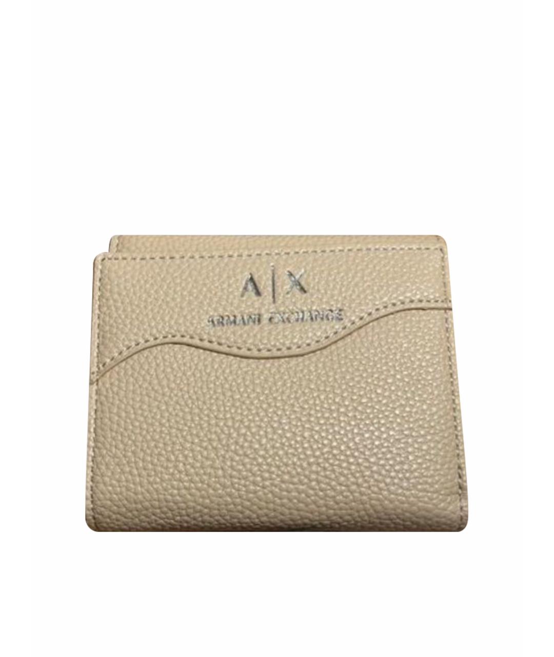 ARMANI EXCHANGE Бежевый кошелек из искусственной кожи, фото 1
