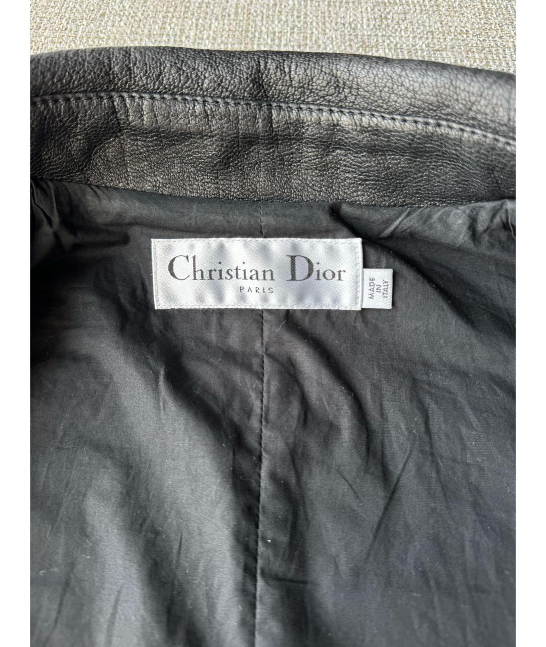 CHRISTIAN DIOR Черная кожаная куртка, фото 4