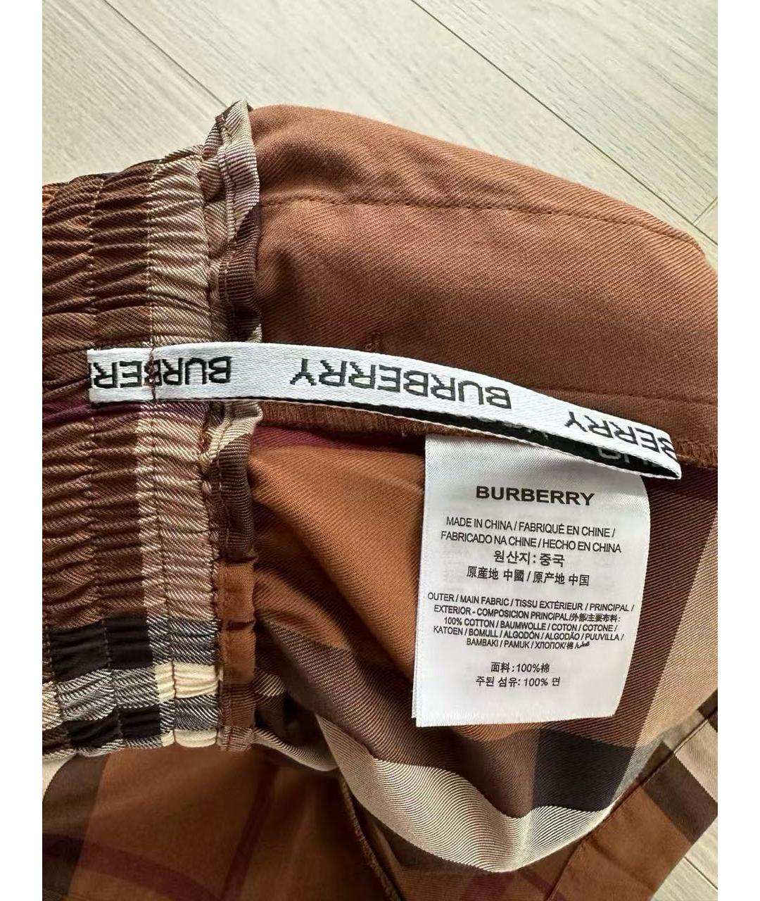 BURBERRY Коричневые шорты, фото 5