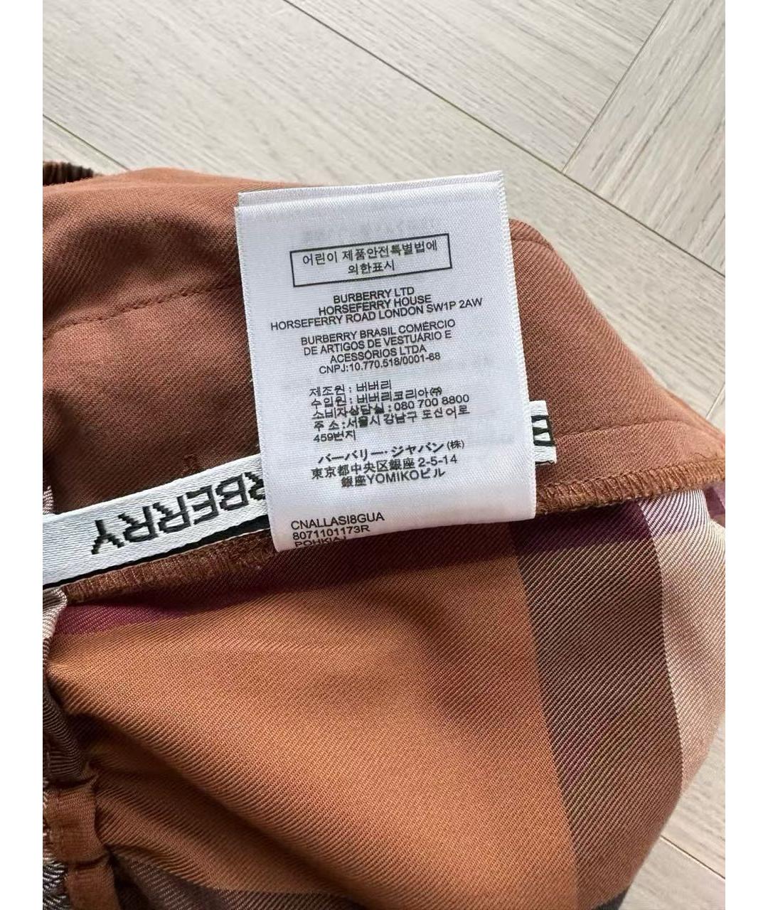BURBERRY Коричневые шорты, фото 7