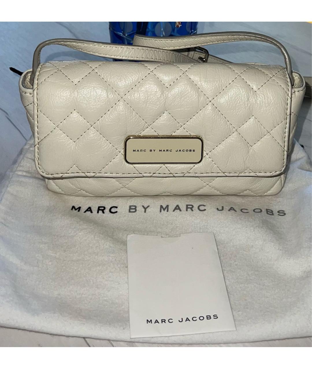 MARC BY MARC JACOBS Белая кожаная сумка через плечо, фото 9