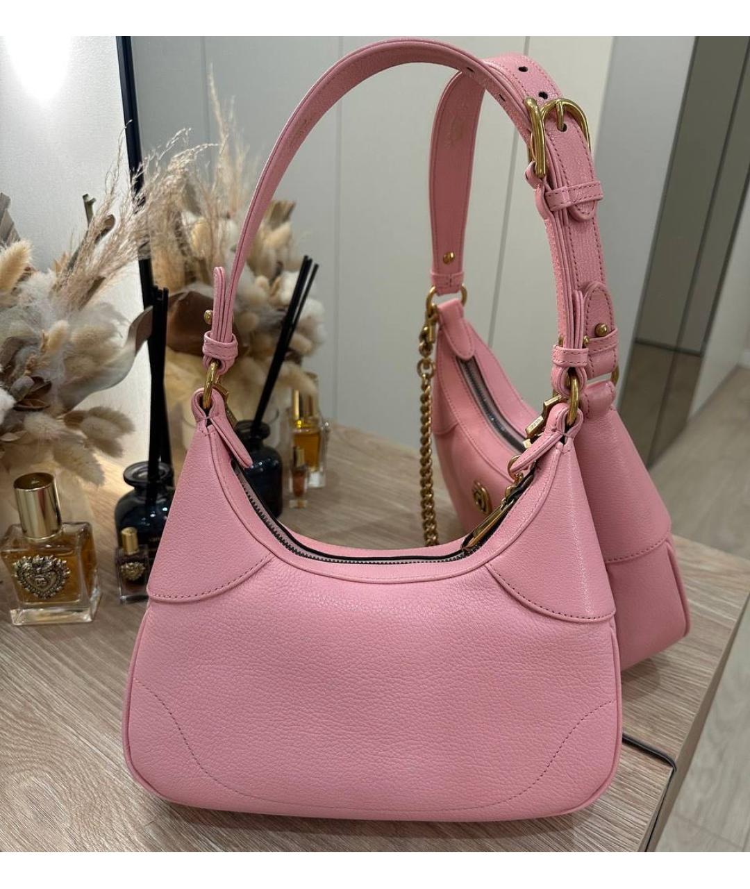 GUCCI Розовая кожаная сумка через плечо, фото 2