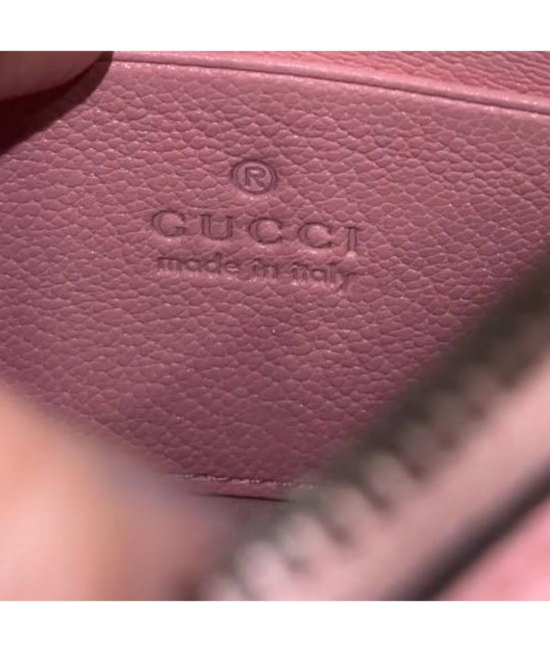 GUCCI Розовая кожаная сумка через плечо, фото 7