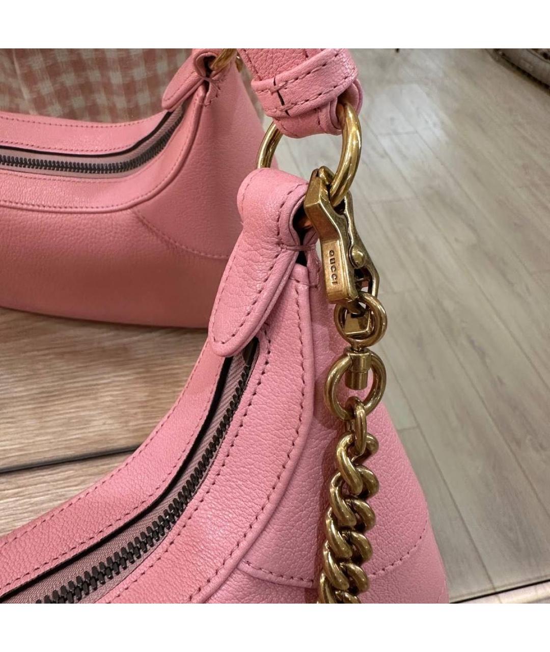GUCCI Розовая кожаная сумка через плечо, фото 8