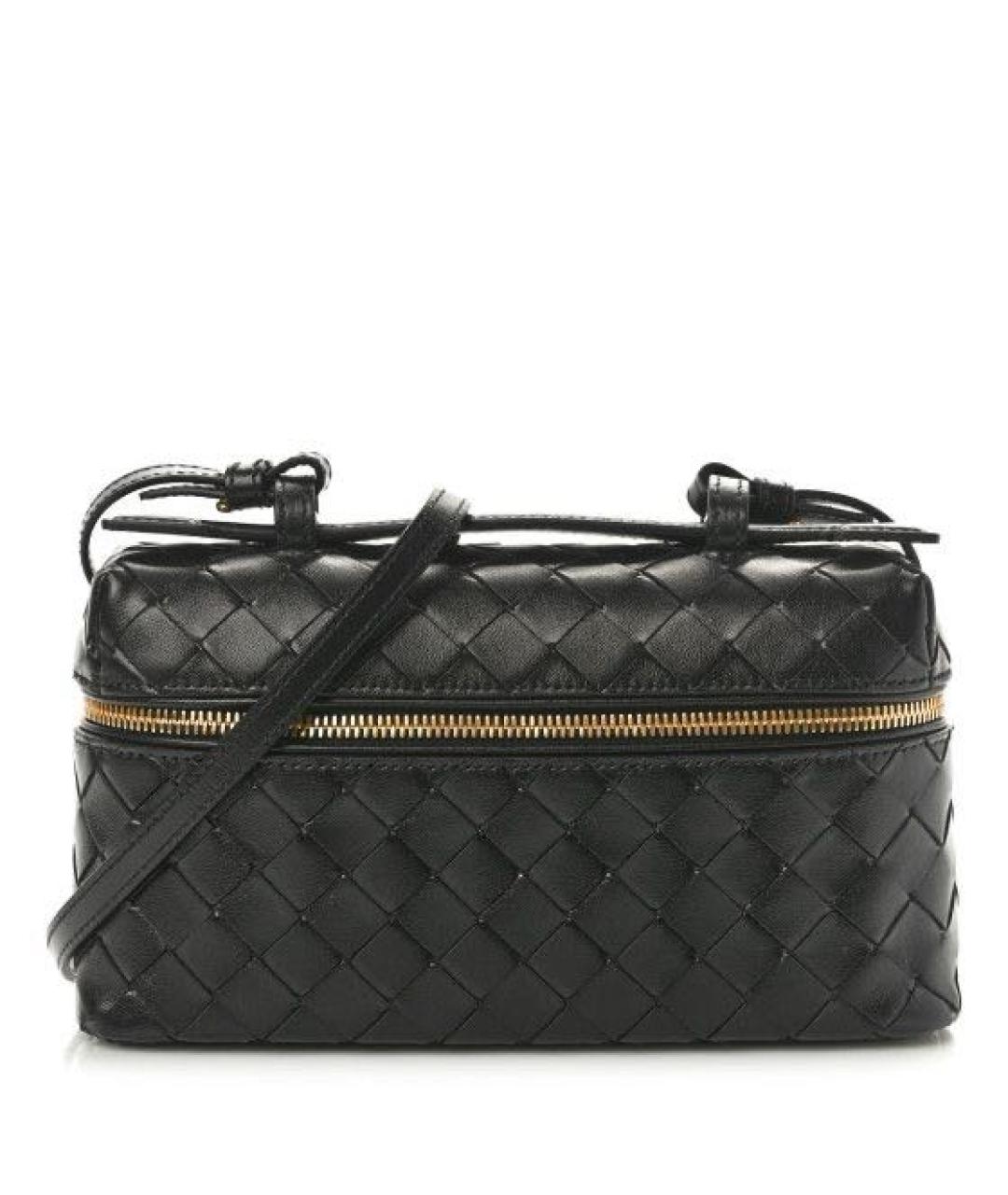 BOTTEGA VENETA Черная кожаная сумка с короткими ручками, фото 3