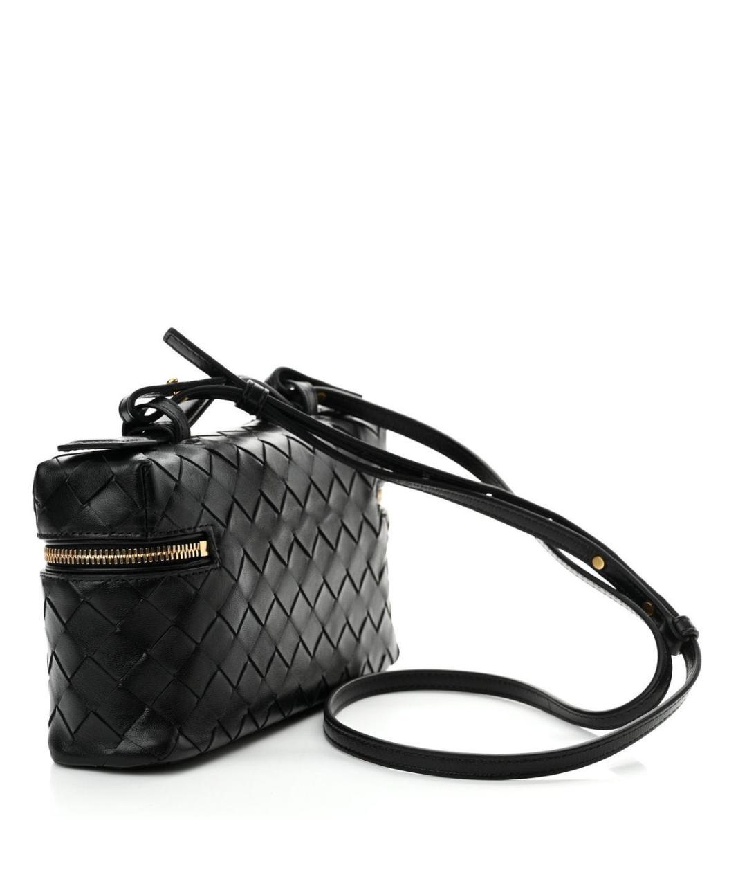 BOTTEGA VENETA Черная кожаная сумка с короткими ручками, фото 4