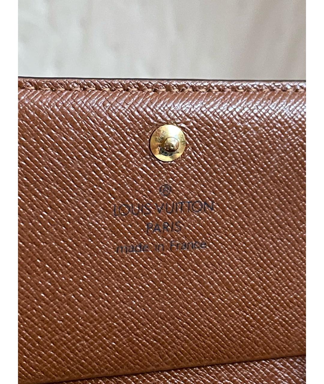 LOUIS VUITTON Коричневый кошелек, фото 8