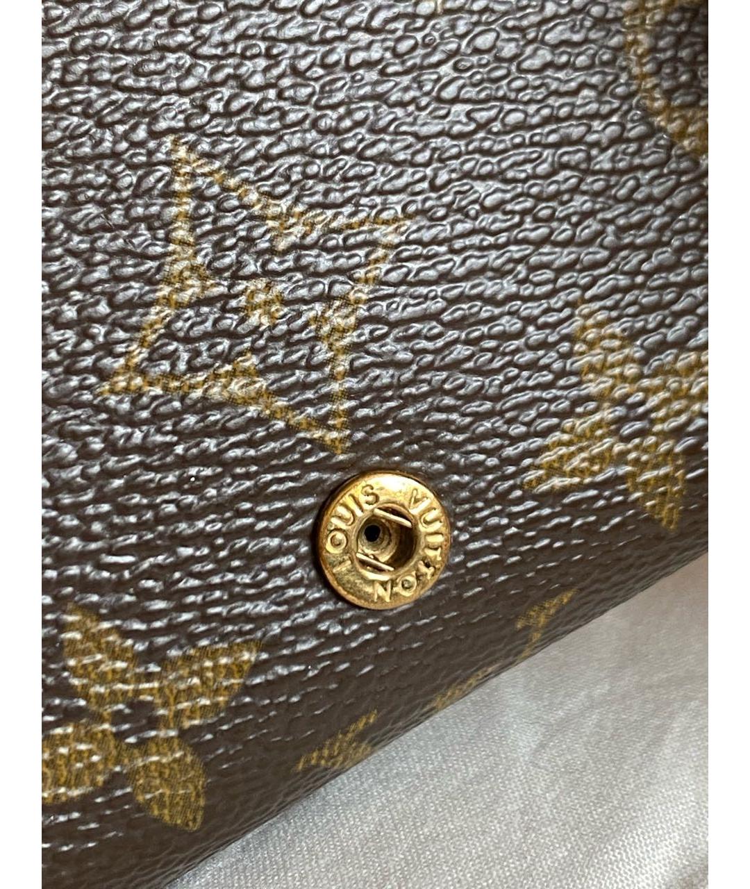 LOUIS VUITTON Коричневый кошелек, фото 7