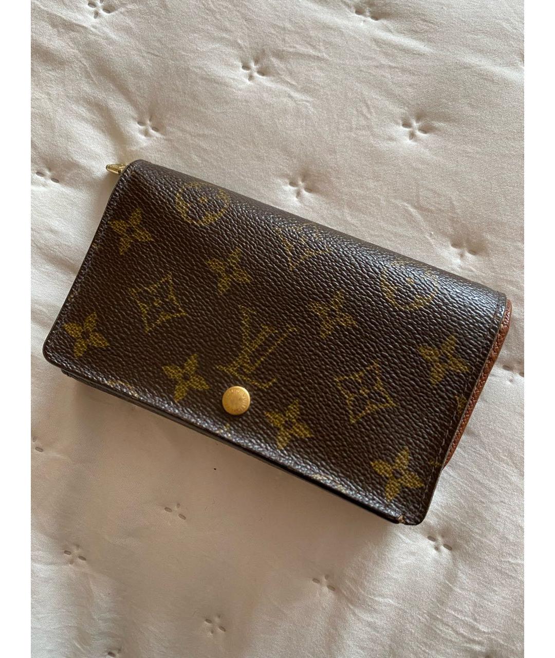 LOUIS VUITTON Коричневый кошелек, фото 9