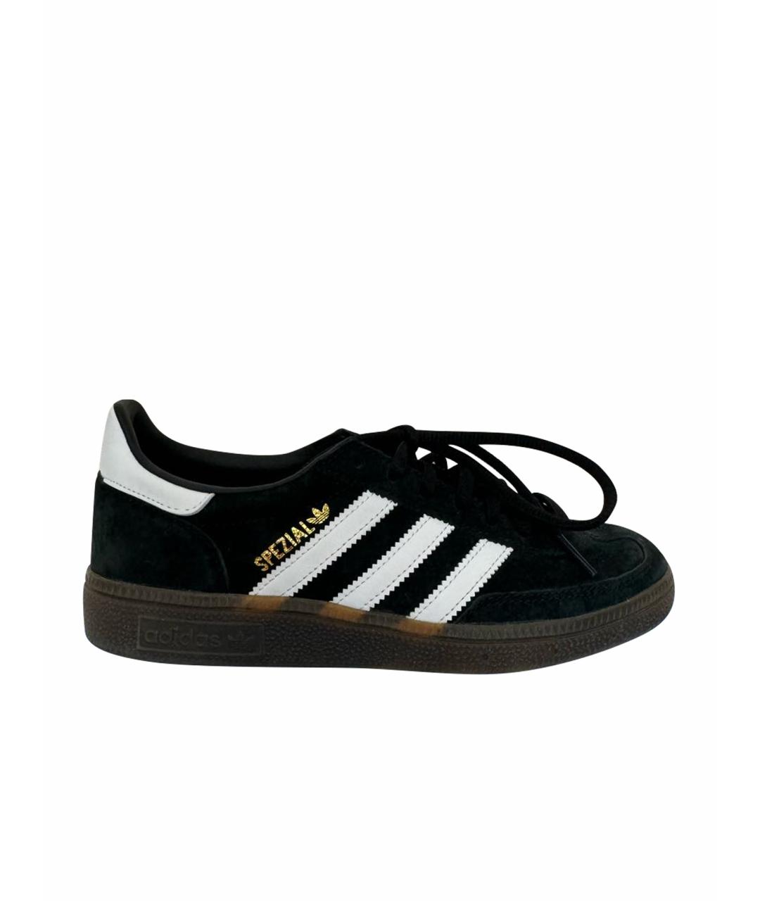 ADIDAS Черные замшевые кроссовки, фото 1