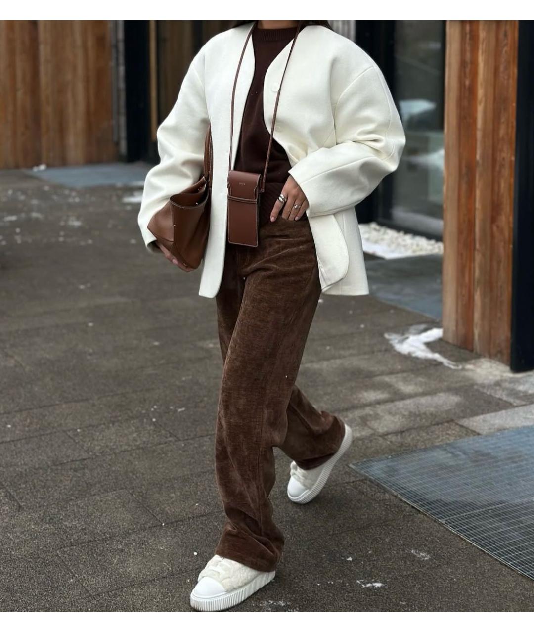 CELINE Коричневая сумка через плечо из искусственной кожи, фото 5