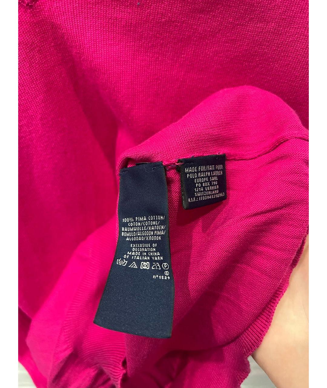 RALPH LAUREN COLLECTION Розовый хлопковый джемпер / свитер, фото 4