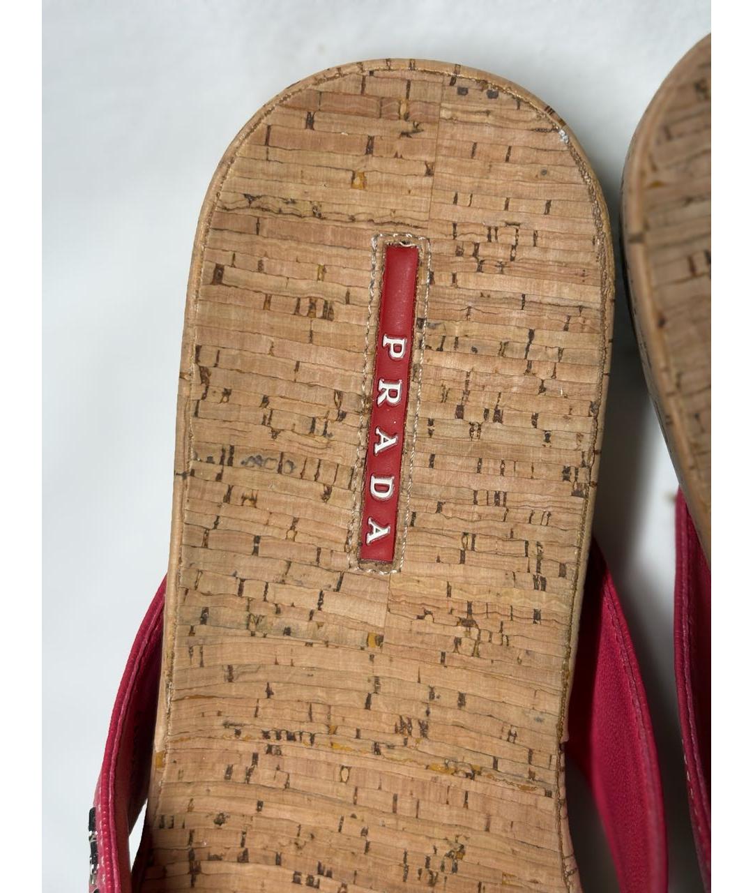 PRADA Коралловые сандалии, фото 4