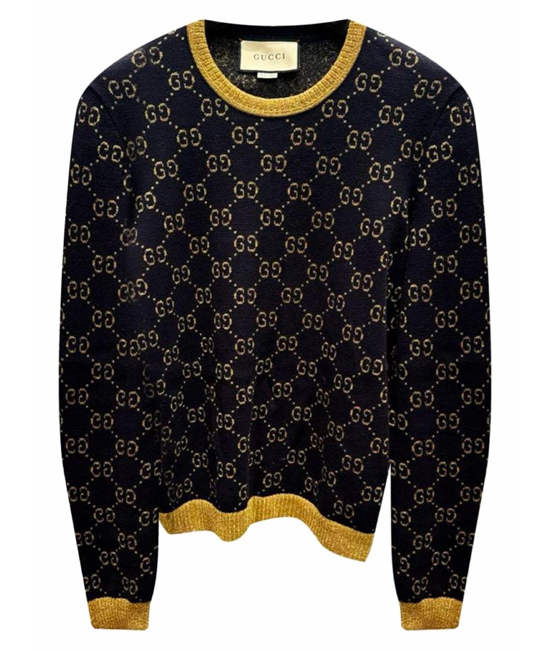 GUCCI Черный хлопковый джемпер / свитер, фото 1