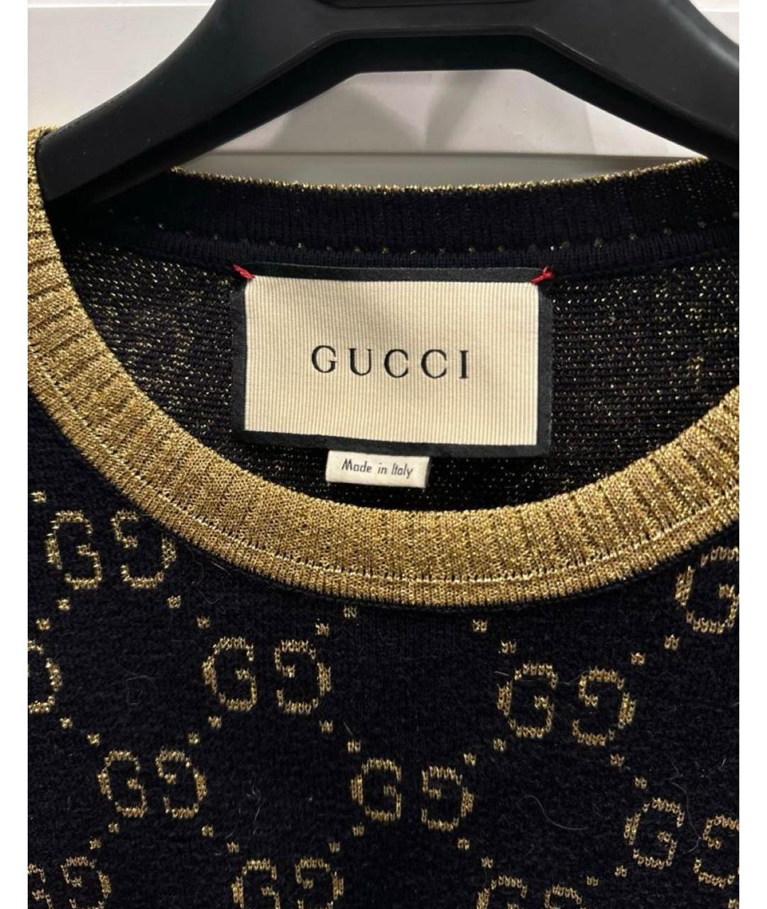 GUCCI Черный хлопковый джемпер / свитер, фото 3