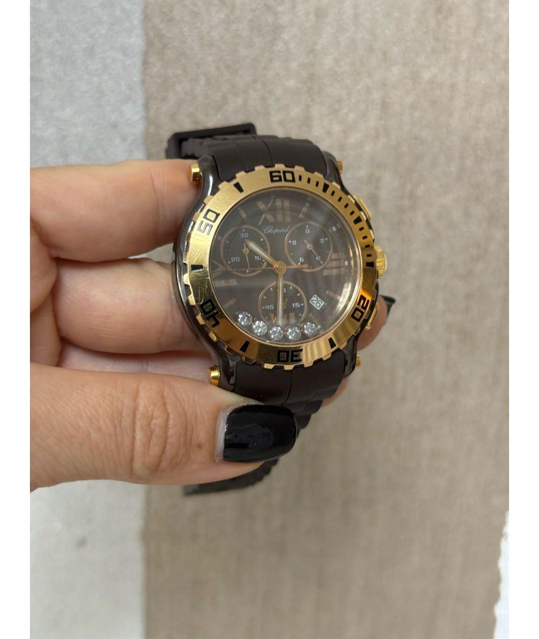 CHOPARD Коричневые часы из розового золота, фото 2