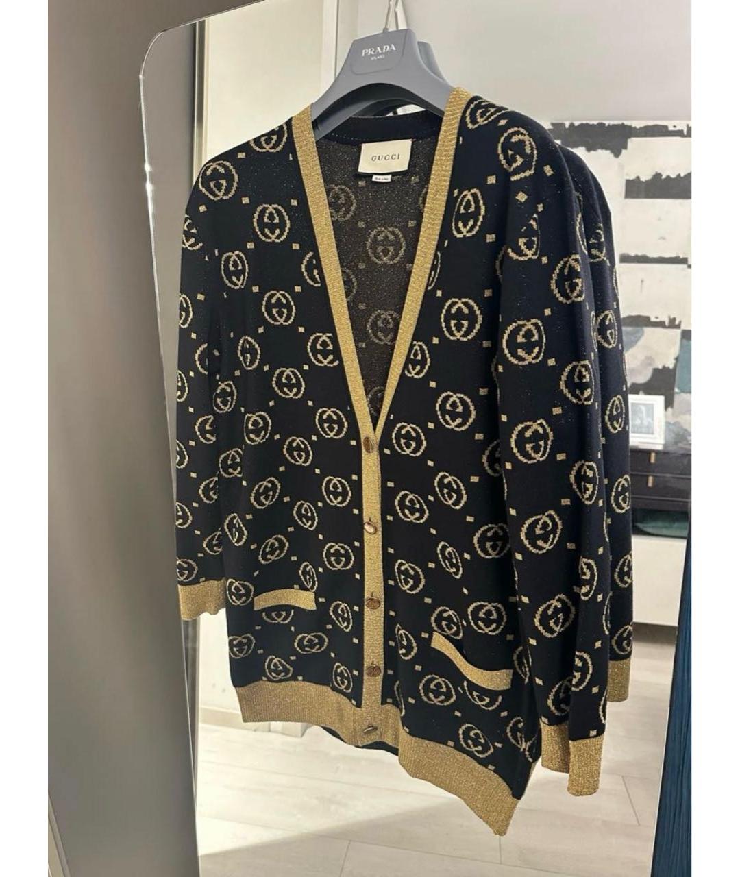 GUCCI Черный шерстяной кардиган, фото 6