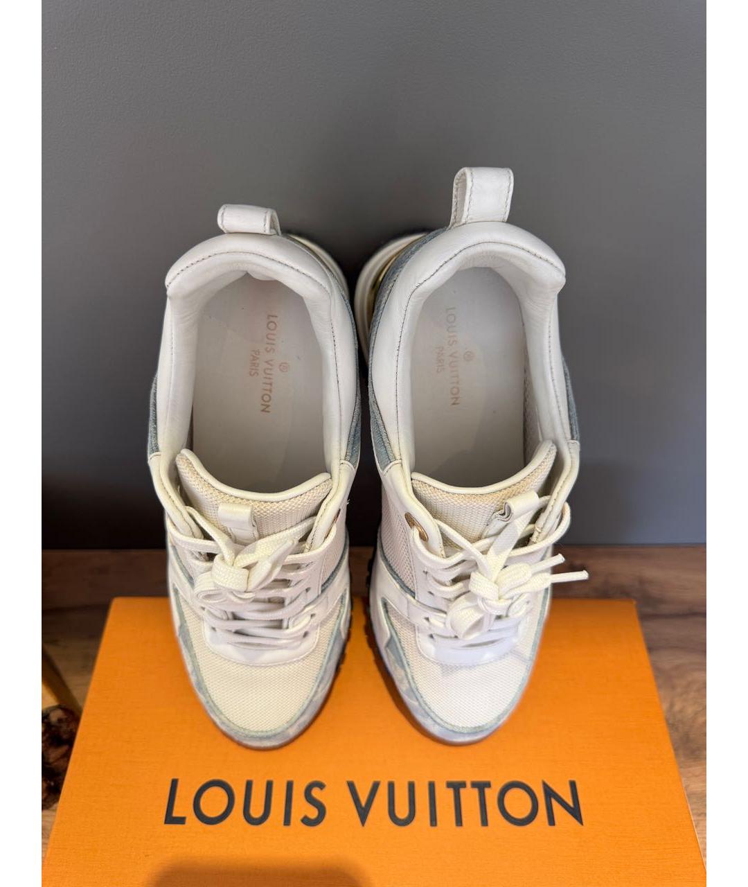 LOUIS VUITTON Белые кожаные кроссовки, фото 4