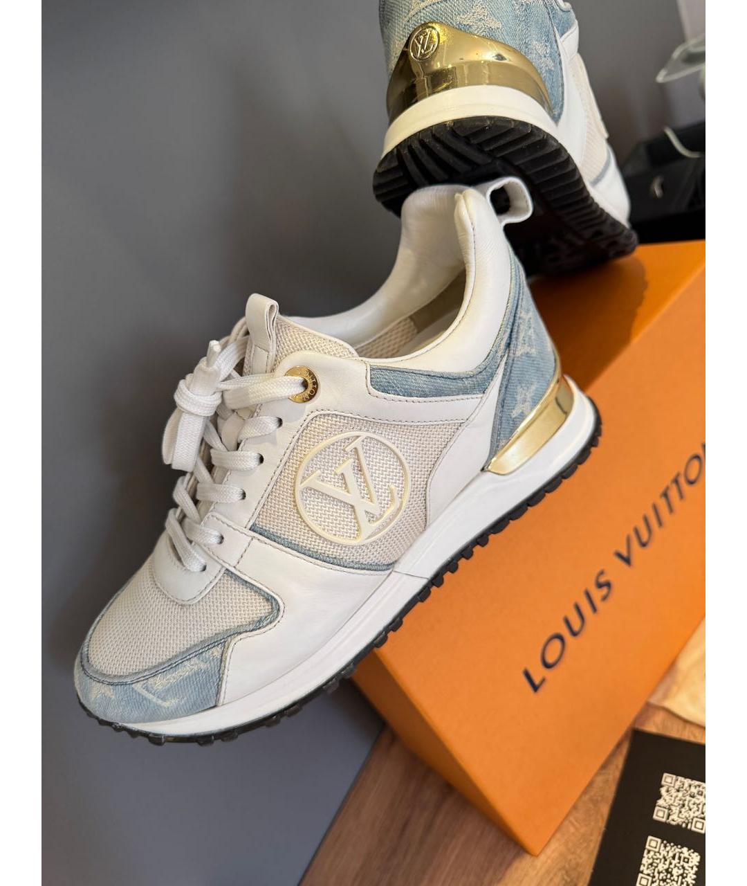LOUIS VUITTON Белые кожаные кроссовки, фото 6