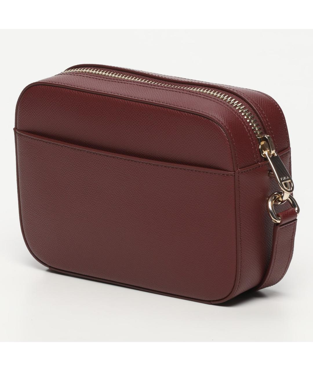 FURLA Бордовая кожаная сумка через плечо, фото 2