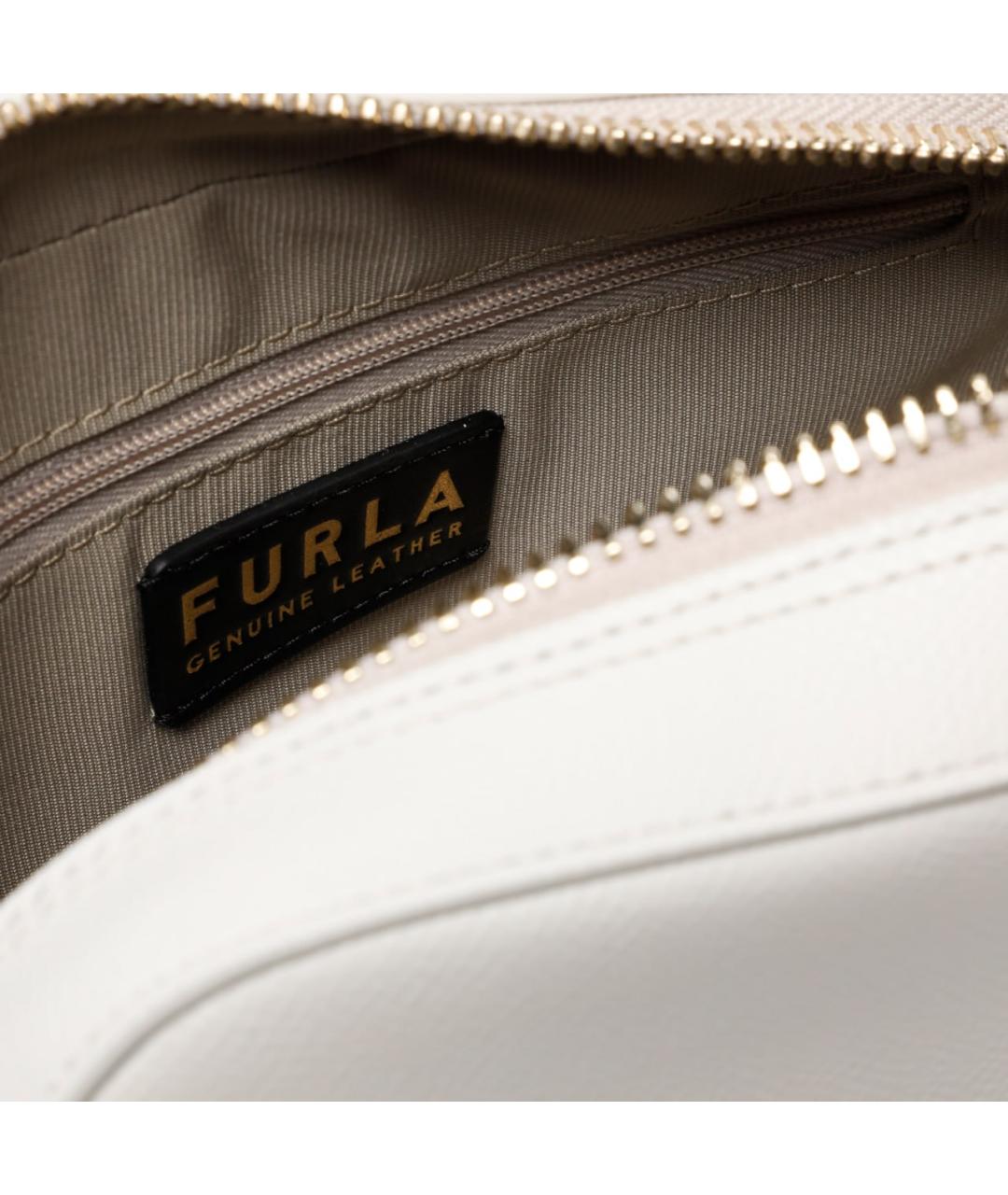FURLA Белая кожаная сумка через плечо, фото 4