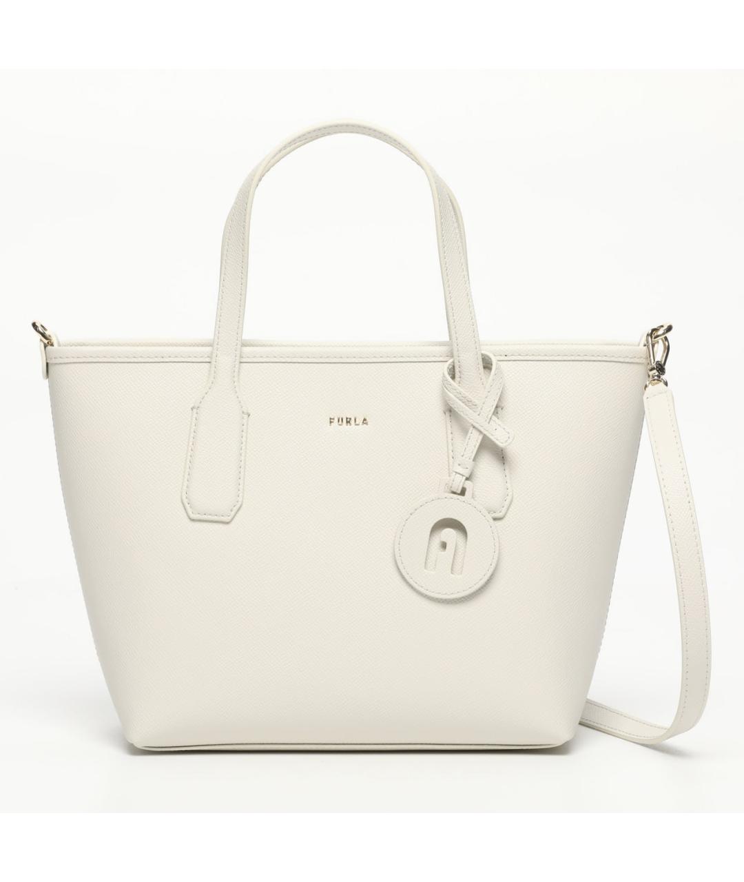 FURLA Белая кожаная сумка тоут, фото 9