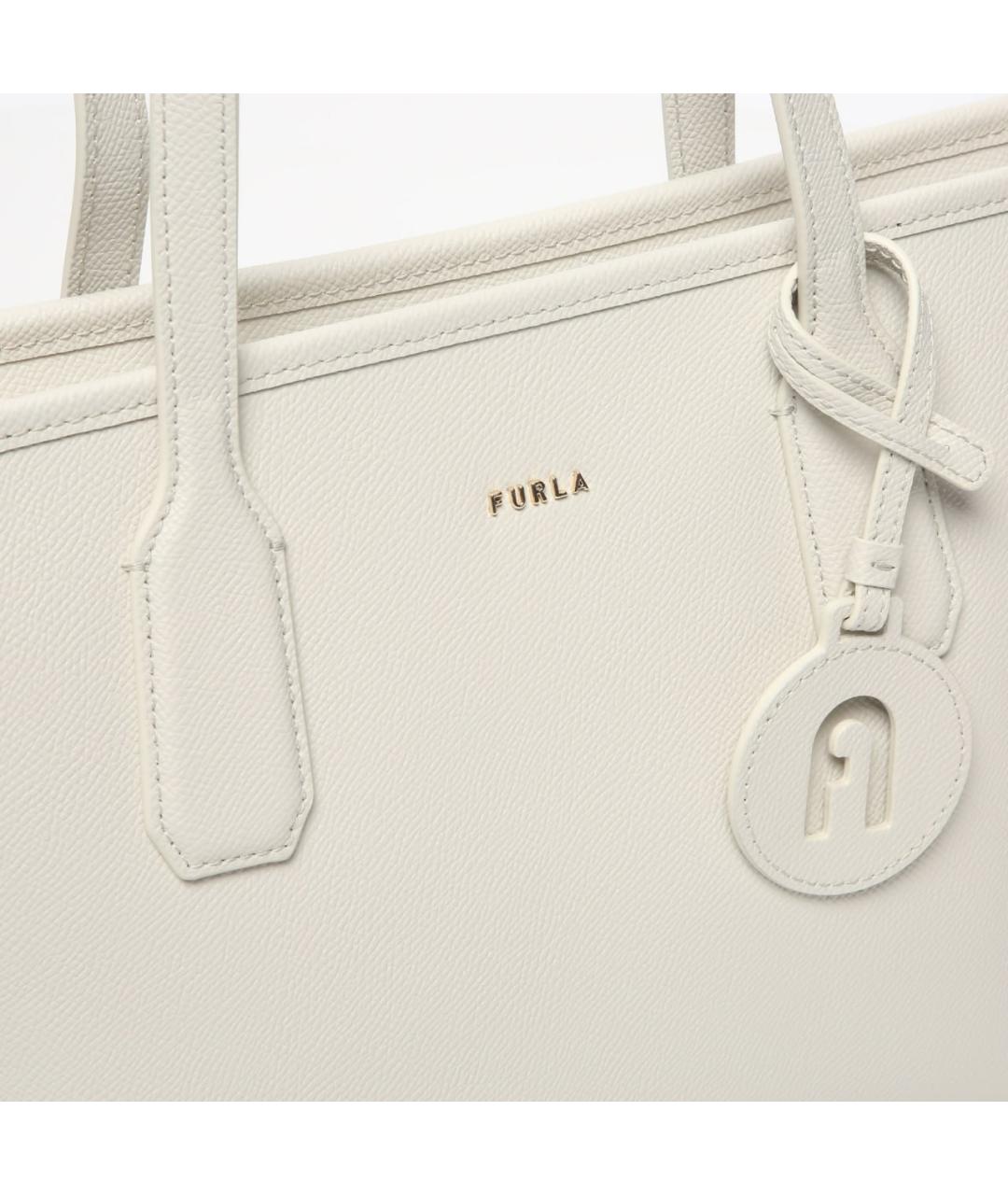 FURLA Белая кожаная сумка тоут, фото 3